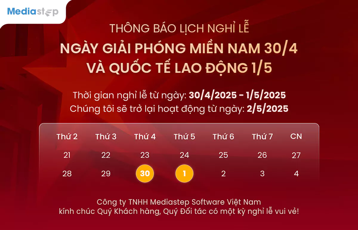 Nghỉ lễ 30 tháng 4 và 1 tháng 5