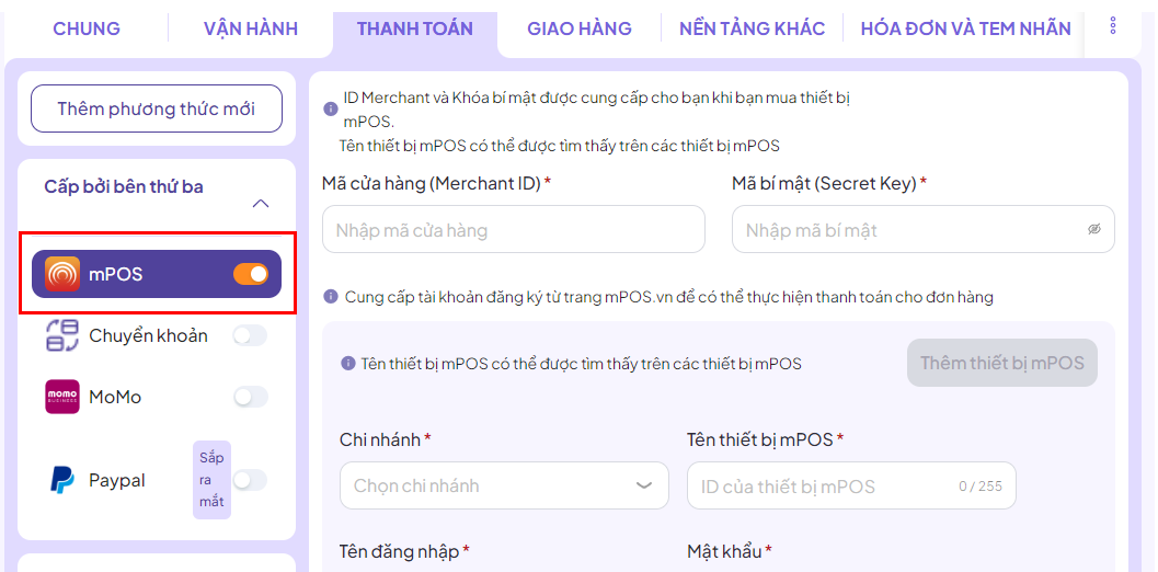 Cập nhật GoF&B 3.3